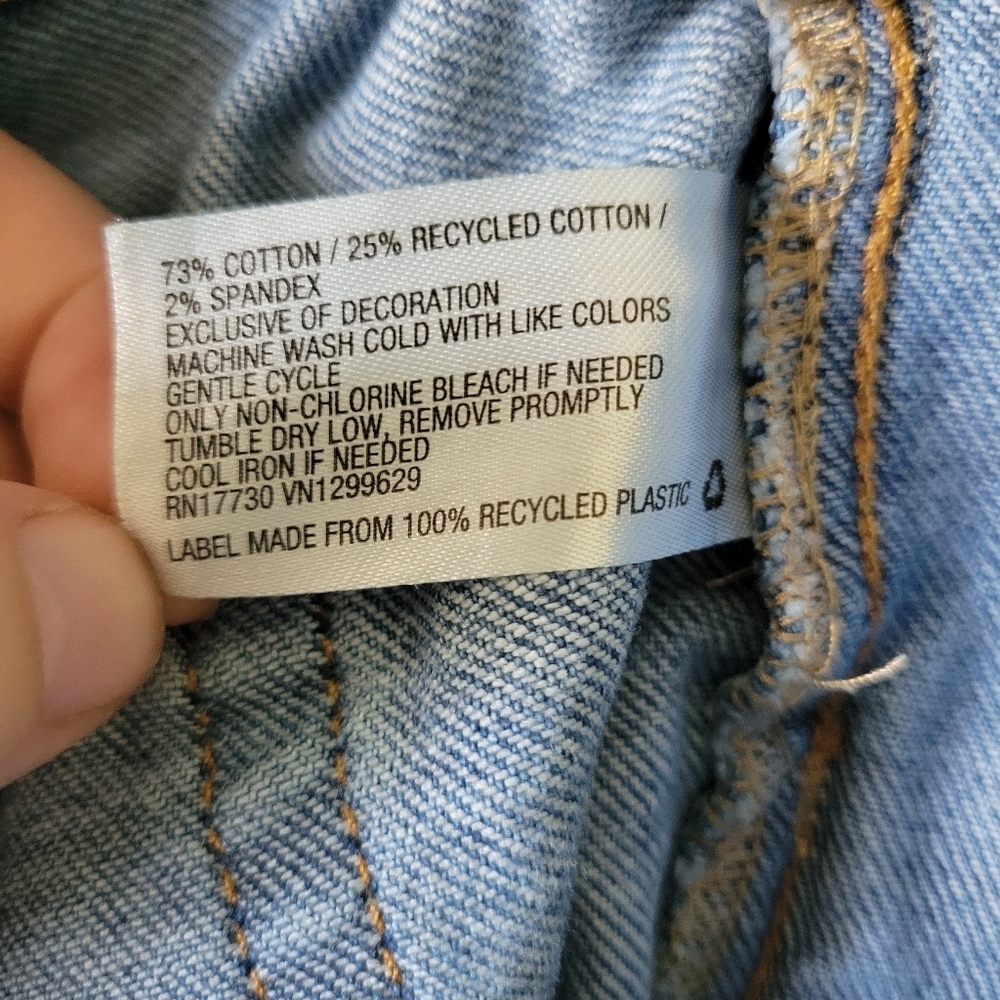 Knox Rose Mid-rise Denim Shorts Cutoff Jean Size 8 Blue Indigo - Picture 5 of 6